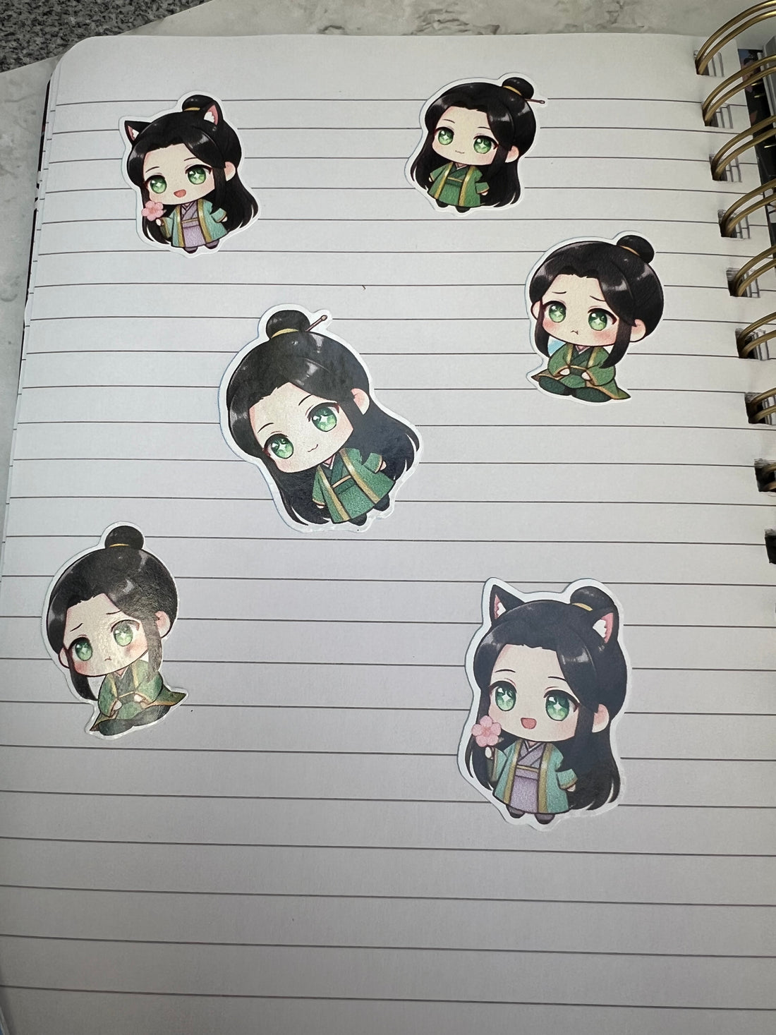 Kawaii Sticker-4 Set Mini Set - Inspirierte Charaktere aus einem beliebten Apotheker-Tagebuch