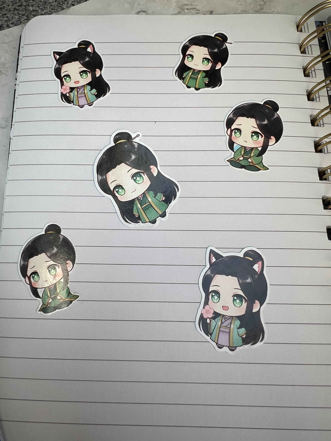 Kawaii Sticker-4 Set Mini Set - Inspirierte Charaktere aus einem beliebten Apotheker-Tagebuch