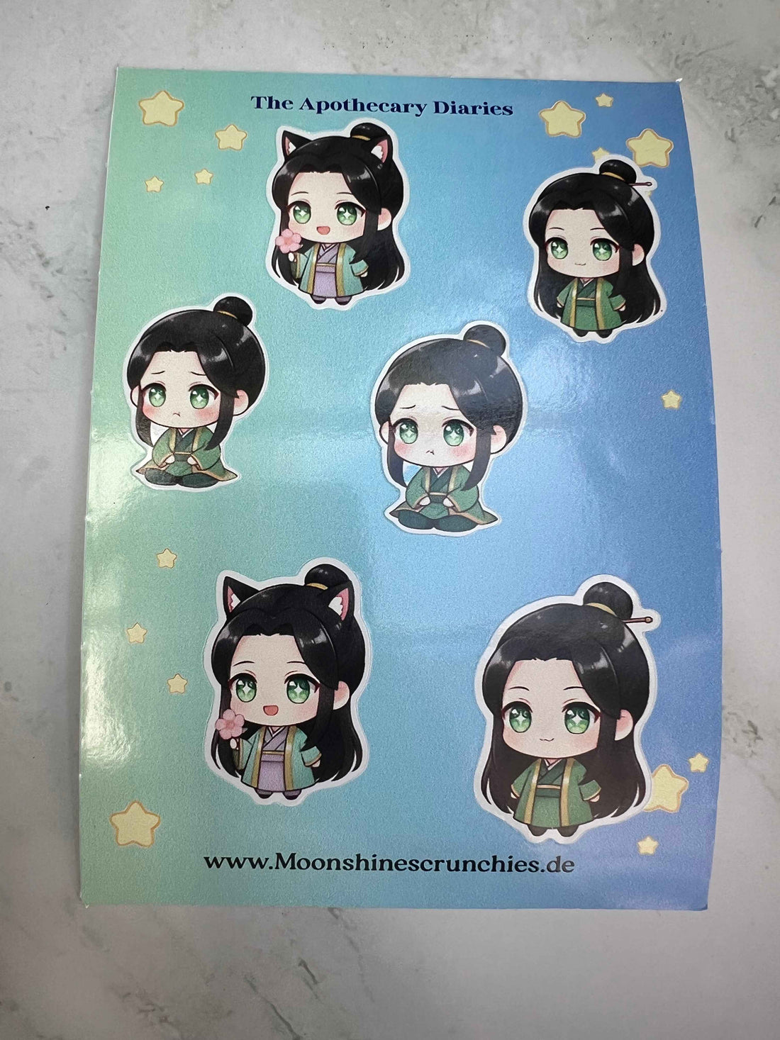 Kawaii Sticker-4 Set Mini Set - Inspirierte Charaktere aus einem beliebten Apotheker-Tagebuch