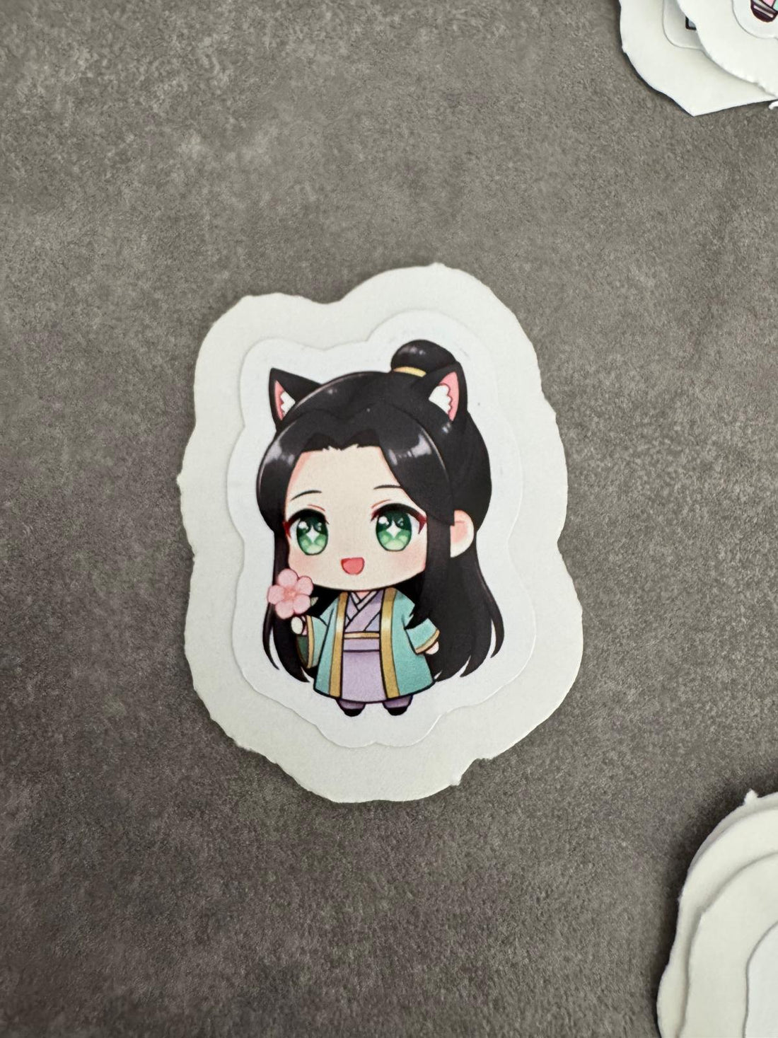 Kawaii Sticker-4 Set Mini Set - Inspirierte Charaktere aus einem beliebten Apotheker-Tagebuch