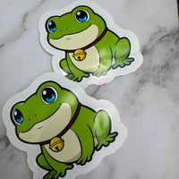 3 Tier-Sticker Set | Frosch, Fuchs & Katze | Kawaii Animal Sticker – 10 cm