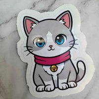 3 Tier-Sticker Set | Frosch, Fuchs & Katze | Kawaii Animal Sticker – 10 cm