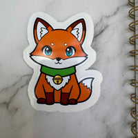 3 Tier-Sticker Set | Frosch, Fuchs & Katze | Kawaii Animal Sticker – 10 cm