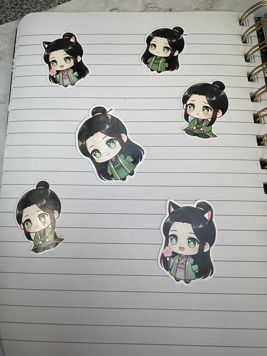 Kawaii Sticker-4 Set Mini Set - Inspirierte Charaktere aus einem beliebten Apotheker-Tagebuch