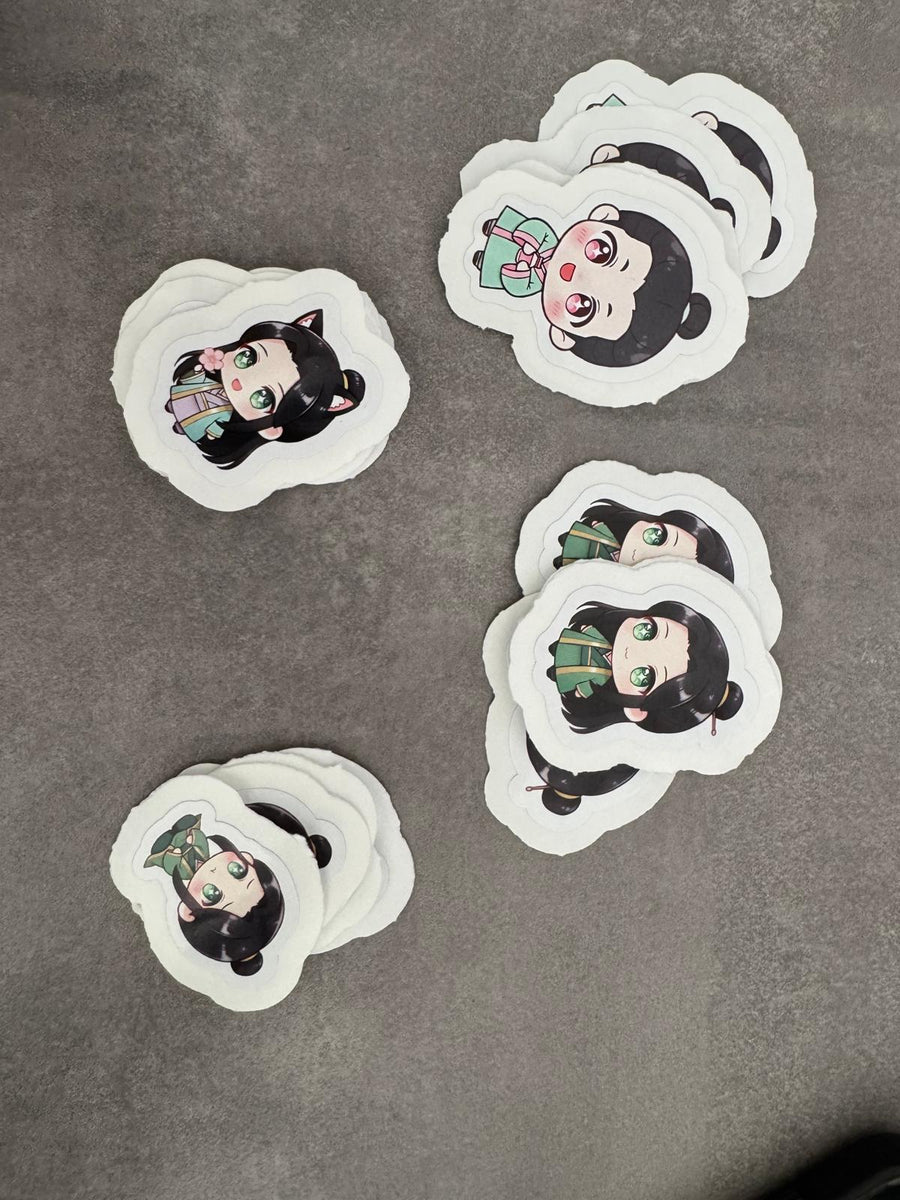 Kawaii Sticker-4 Set Mini Set - Inspirierte Charaktere aus einem beliebten Apotheker-Tagebuch