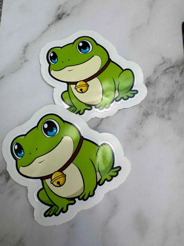 3 Tier-Sticker Set | Frosch, Fuchs & Katze | Kawaii Animal Sticker – 10 cm