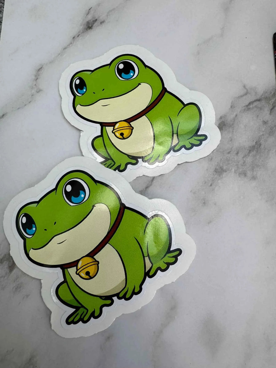 3 Tier-Sticker Set | Frosch, Fuchs & Katze | Kawaii Animal Sticker – 10 cm